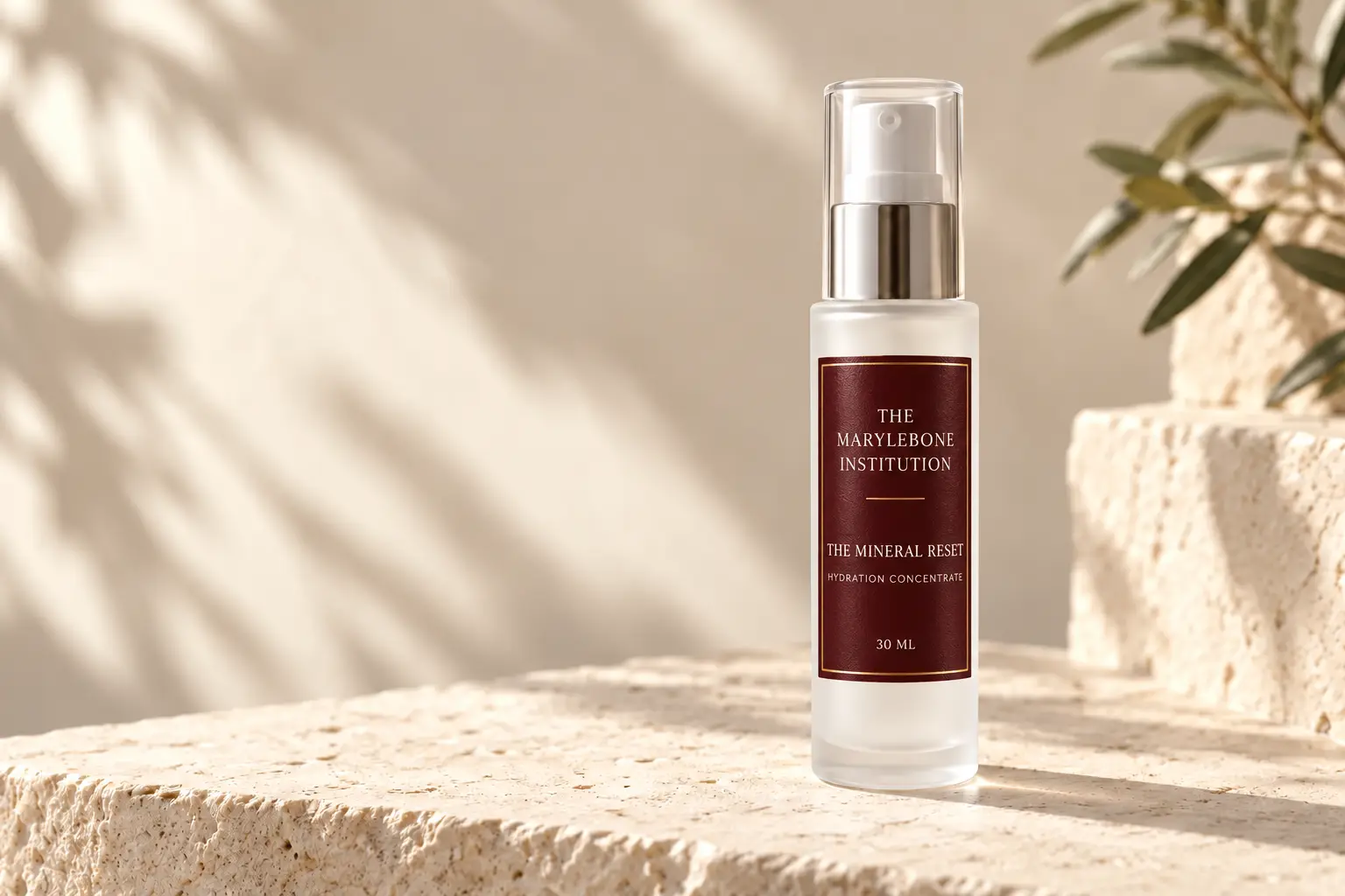 The Mineral Reset slim branded serum bottle